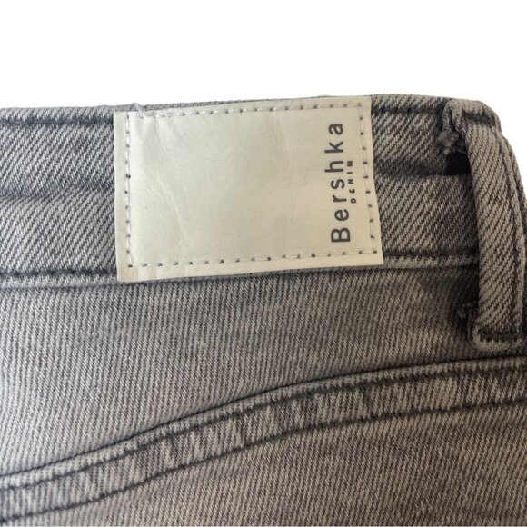 Bershka Denim Women's Grey Washed Medium Rise Skinny Jeans Sz 38 - Picture 6 of 7